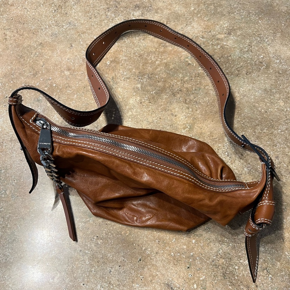 Like New—ZADIG & VOLTAIRE Le Cecilia brown tanned leather convertible purse.